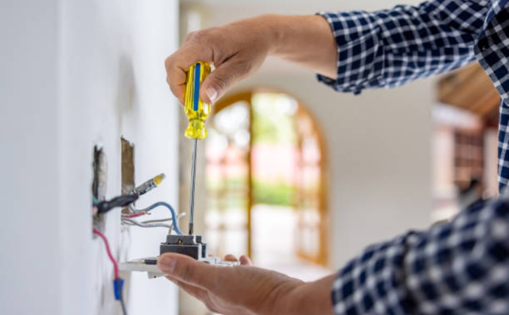 House remodeling with electrical outlet installation